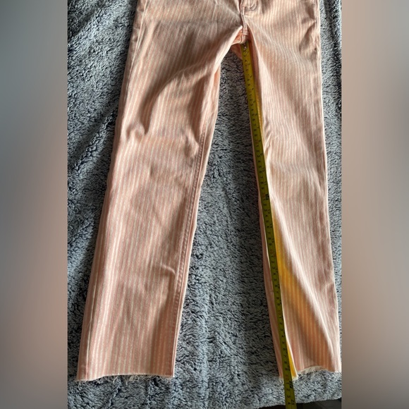 NWT LC Lauren Conrad Skinny Crop Mid Rise Lycra Stretch Jeans In Pink Striped - Picture 10 of 16